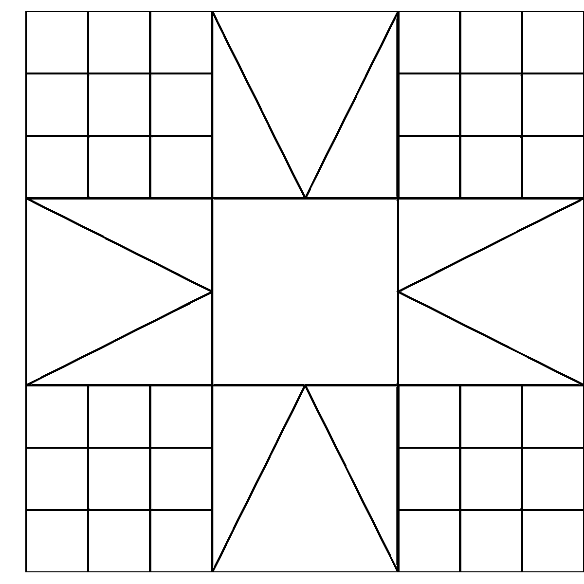 Pattern 73, Bars and Stars barn quilt pattern thumbnail
